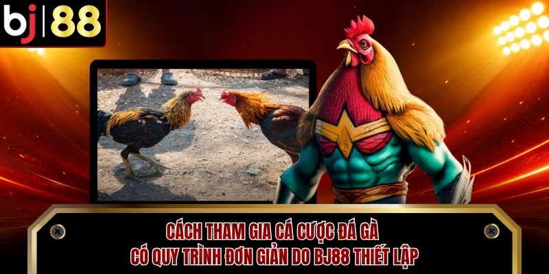 Cách tham gia cá cược đá gà có quy trình đơn giản do BJ88 thiết lập